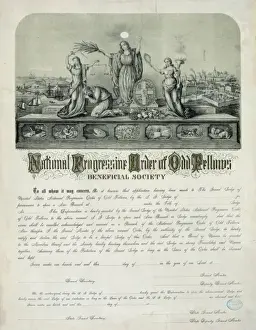 Progressive Prints: National Progressive Order of Odd Fellows, Beneficial Societ
