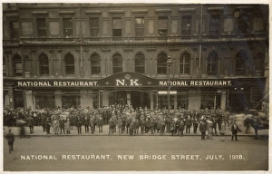 Images Dated 4th July 2017: National Restaurant, New Bridge Street, London EC4, WW1