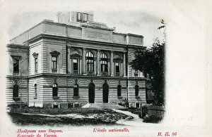 Varna Prints: National School - Varna, Bulgaria - Exterior view. Date: circa 1905