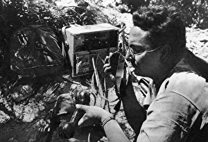Ebro Prints: Nationalist Artillery Observer, Ebro, Spanish Civil War, 193