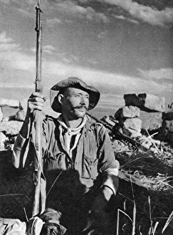 Nationalist Soldier at the Battle of the Ebro, Spanish Civil
