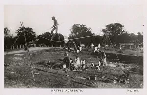 Acrobatics Gallery: Native acrobats, Jabalpur, Madhya Pradesh, India