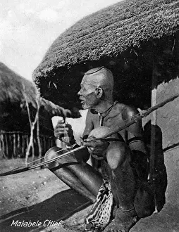 Matabeleland Prints: Native African Matabele chief