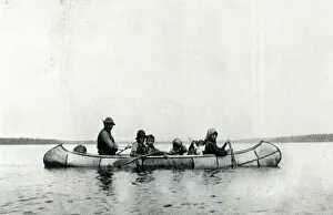 Native American canoe travel, NW Canada