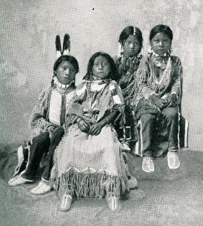 Southwestern Prints: Native American Indian children, Ute Tribe