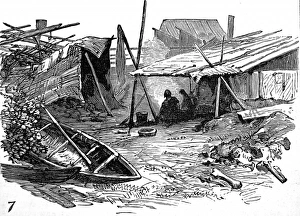Images Dated 8th July 2004: Native American Indian Encampment by the Fraser River, 1882