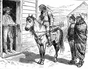 Images Dated 10th November 2004: Native American Indian trading a pony, West America, 1880