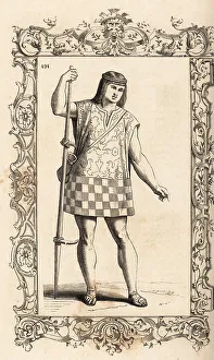 Tunic Prints: Native American man of Peru, 16th century