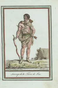 Genocide Prints: Native American man of Tierra del Fuego, South America