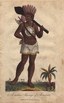 Universal Gallery: Native American wearing a headdress and short