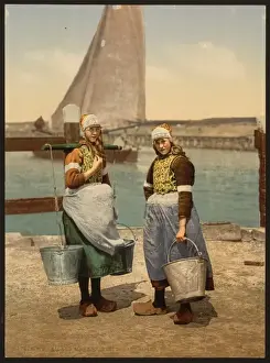 Marken Prints: Native girls, Marken Island, Holland
