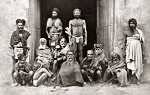 Chowk Prints: Native group The Chowk, Faizabad India circa 1870s. Date: circa 1870s