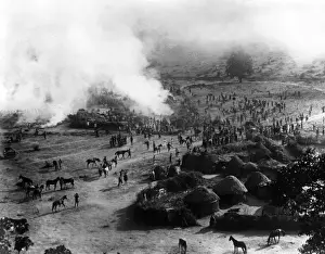 Cameroon Prints: Native huts near Mora, Cameroon, Africa, WW1