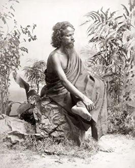 Native Indian man (possibly Toda) India c. 1880 s