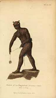 Native man of La Magdalena (Fatu Hiva, Marquesas Islands)