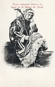 Longbow Prints: A native of Northern Russia with longbow and arrows