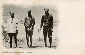 Captive Prints: Native Policemen, Natal, South Africa and their prisoner