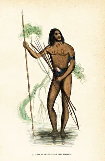 Auguste Wahlen Prints: Native of Pulau Yos Sudarso, Muli Strait, New Guinea