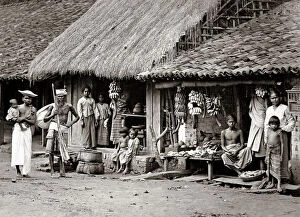 Ceylon Gallery: Native stall, Ceylon Sri Lanka, circa 1880s