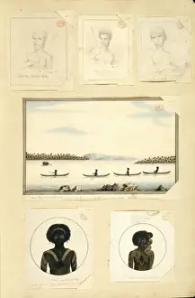 Watling Prints: Native woman and child of Australia