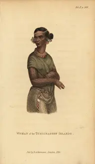 Shoberl Prints: Native woman of Erikub Atoll, Ratak chain, Marshall Islands