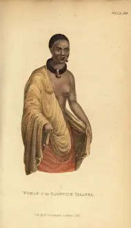 Shoberl Prints: Native woman of Hawaii (Sandwich Islands)