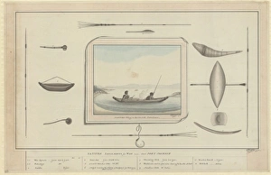 Sirius Gallery: Natives fishing in their Canoe, Port Jackson