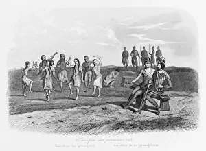 1569 Prints: Natives of Florida sacrificing babies to their king