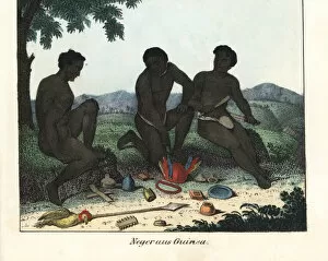 Natives of Guinea, Africa, in loincloths