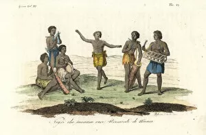 Congo Gallery: Natives of the Kingdom of Kongo playing music and dancing