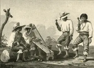 Harp Prints: Natives of the Mexican village of Colotlan