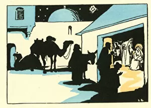 Manger Gallery: Nativity scene with Three Wise Men