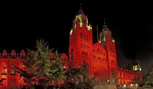 The Natural History Museum illuminated at night, October 201