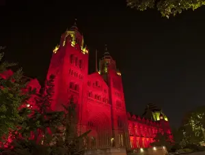 The Natural History Museum illuminated at night, October 201