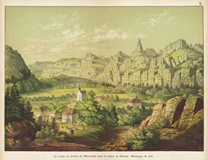 Natural sandstone rocks at Dittersbach, Switzerland