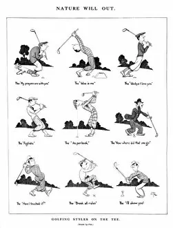 Images Dated 9th October 2017: Nature will Out - golf cartoon by Fitz, 1927