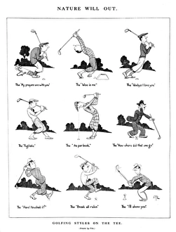 Images Dated 9th October 2017: Nature will Out - golf cartoon by Fitz, 1927