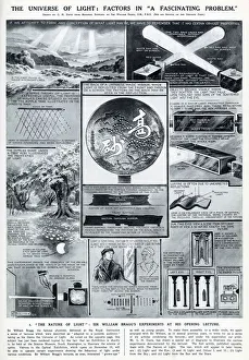 Images Dated 11th March 2020: The Nature of Light - Sir William Braggs experiments
