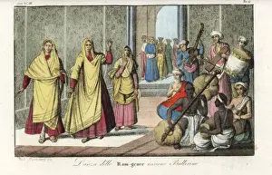 Nautch or Ramjani girls dancing to music