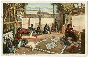 Navajo Indian workroom, Albuquerque, New Mexico, USA