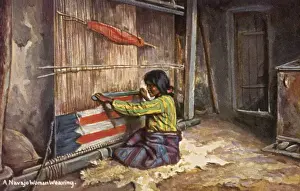 Navajo Prints: Navajo Woman Weaving