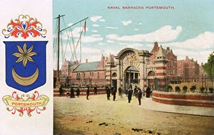 Naval Barracks, Portsmouth, Hampshire and City Coat of Arms