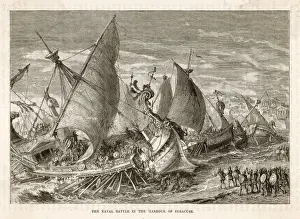 Naval battle at Siragusa, Sicily