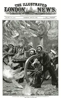 Clearing Prints: Naval Brigade Clear the Streets of Alexandria - Gatling Gun