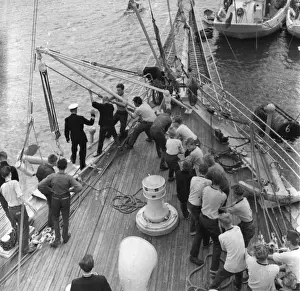 Instructs Prints: Naval Cadets on Deck