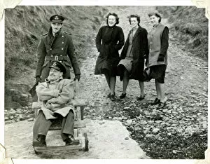 Flow Gallery: Five naval colleagues, Lyness, Isle of Hoy, Orkney, WW2