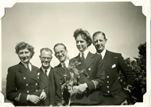 Naval colleagues at Minden Ridge, Germany, WW2