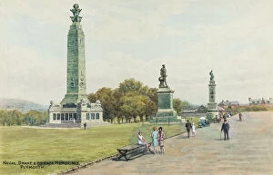 Obelisk Collection: Naval, Drake and Armada Memorials, Plymouth, Devon