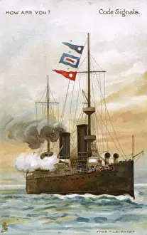Signalling Prints: Naval Signals - Commercial Code Signalling - How are you?