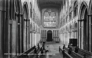 Nave Prints: The Nave Facing West, Rochester Cathedral